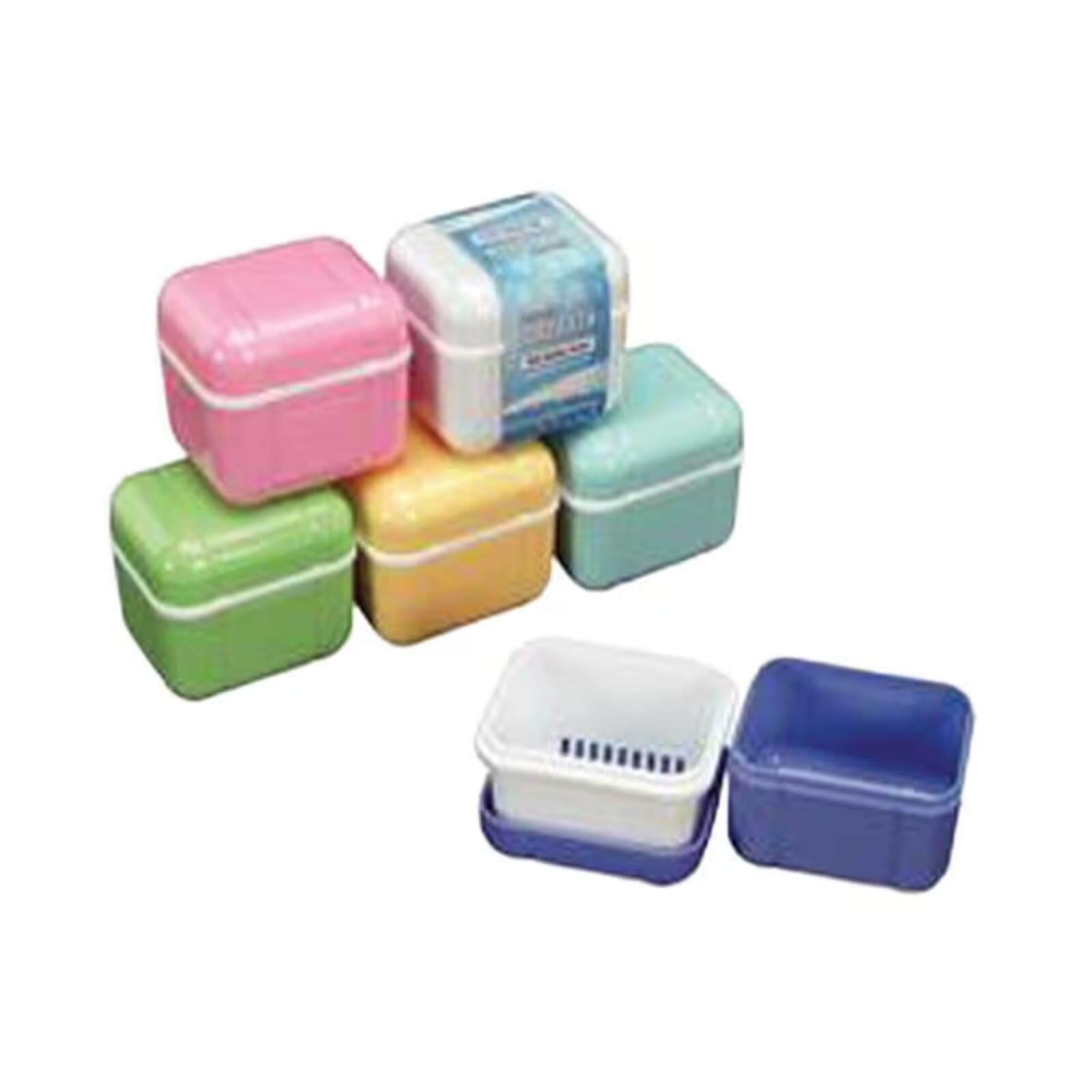 Plasdent Denture Carebath with Rinsing Basket, Assorted Colors, 12/Pack thumbnail 2