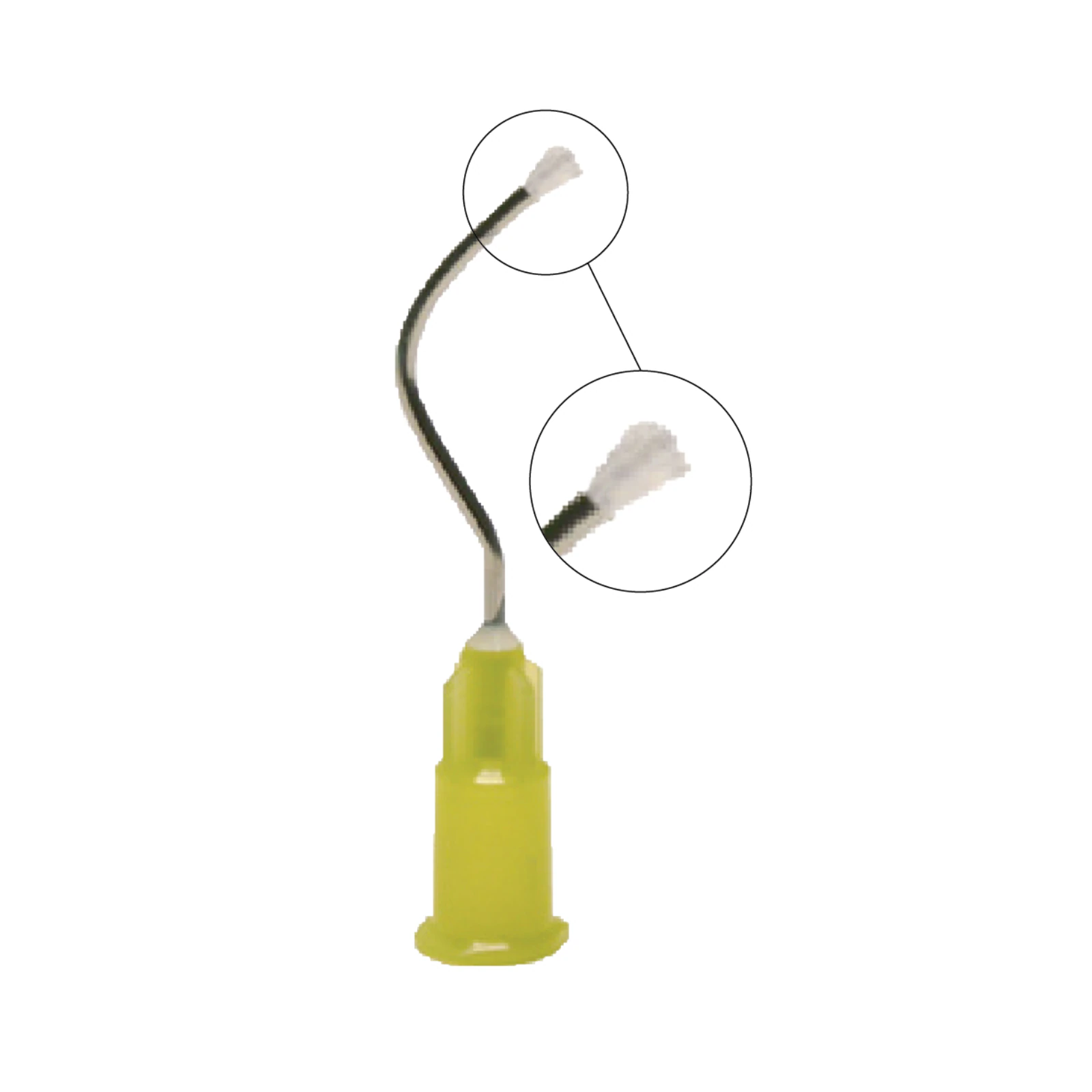 Pac-Dent iFlo Hemo-STAT Pre-Bent Hemostatic Infusor Delivery Tips with Brush-Padded End, Yellow, 19 Gauge, 100/Pk, 125 thumbnail 10