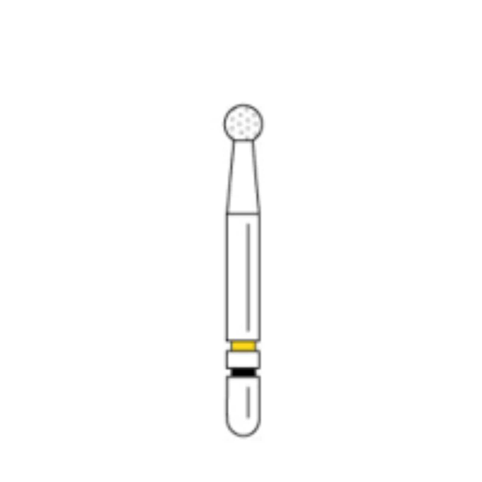 Two Striper® TSZtech Diamond Bur Friction Grip L125ZX Round, Long Shank, ZX Grit, 3/Pk, 2013685 thumbnail 3