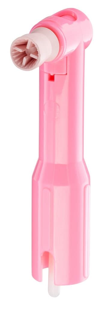 Young Classic Pink Petite Web Disposable Prophy Angles, Soft Pink 4-Webbed Cup, 90° Short, Latex-Free, 1200/Box, 136812 thumbnail 2