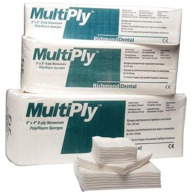Richmond MultiPly Rayon/Poly Nonwoven Sponges, Non-Sterile, 2" x 2", 8-Ply, 3000/Case, 300637 thumbnail 4