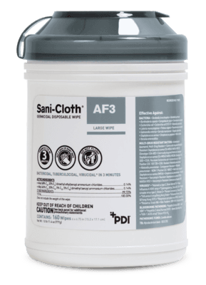 Sani-Cloth AF3 Germicidal Disposable Wipes, Large, 6" x 6.75", Alcohol-Free, 160/Canister, P13872 thumbnail 13
