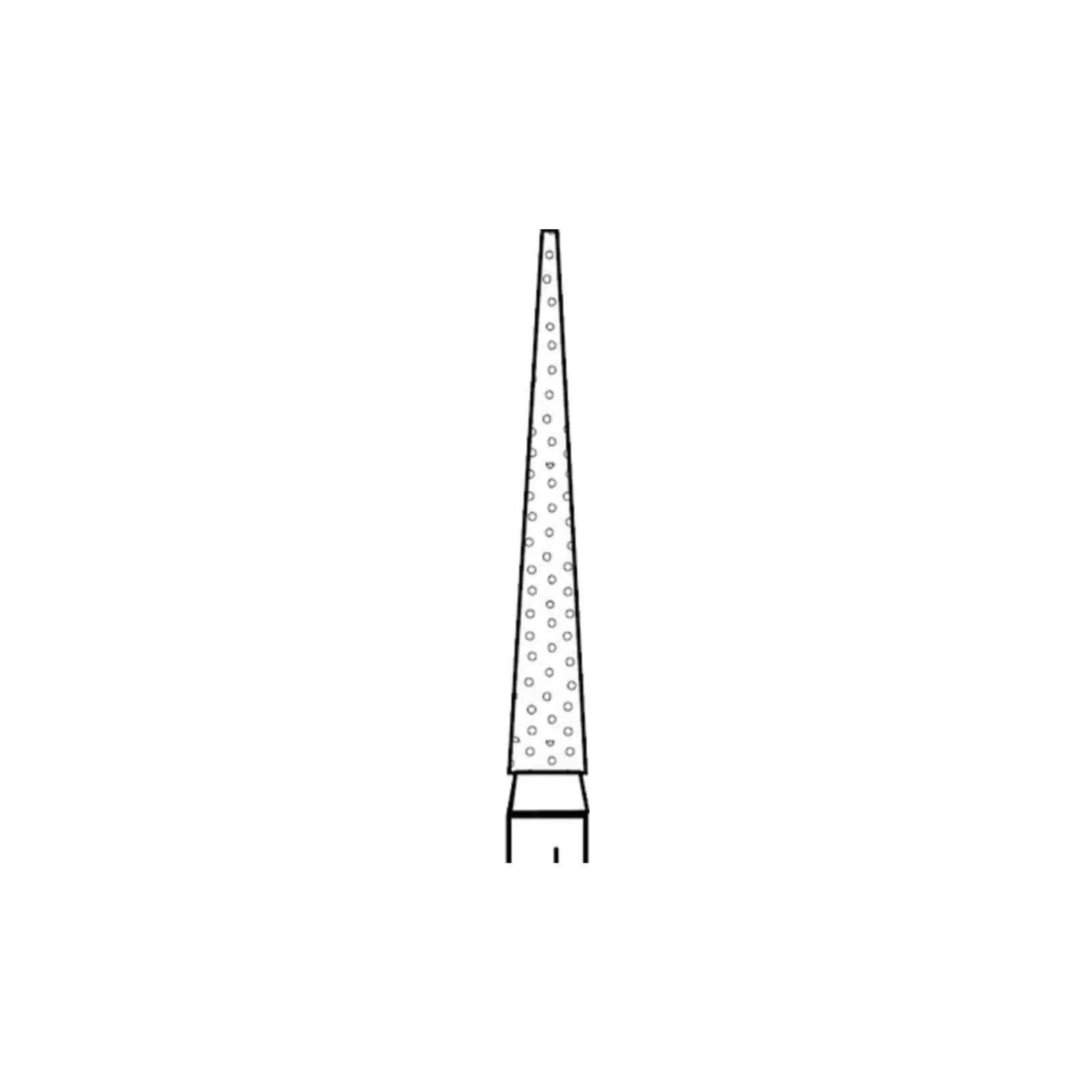 Two Striper Diamond Burs, FG, Flat-End Taper, 700.11VF, 1.8 mm Major/0.7 mm Minor Diameter, 11 mm Length, Very Fine, Yellow, 5/Pk, 2015397 thumbnail 3