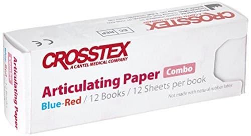 Crosstex Red/Blue Articulating Paper, Thin, 0.0028" (71 Microns), Straight, 12 Sheets/Book, 12 Books/Box, TPBR thumbnail 2