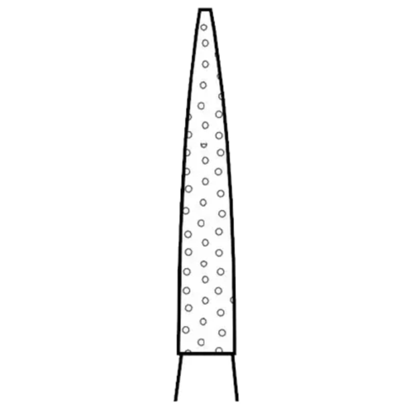 Two Striper Diamond Bur, FG, Flame, #260.8, Medium, Blue, 1.4 mm Major Diameter, 5/Pk, 2015956 thumbnail 3