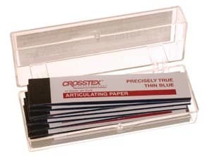 Crosstex Articulating Paper, X-Thin Blue, 0.0015" (38 Microns), 12 Books of 12 Sheets, 144 Sheets/Box, TPXT - Articulating Papers 0.0015” Extra Thin Blue Box of 12 - Image 1