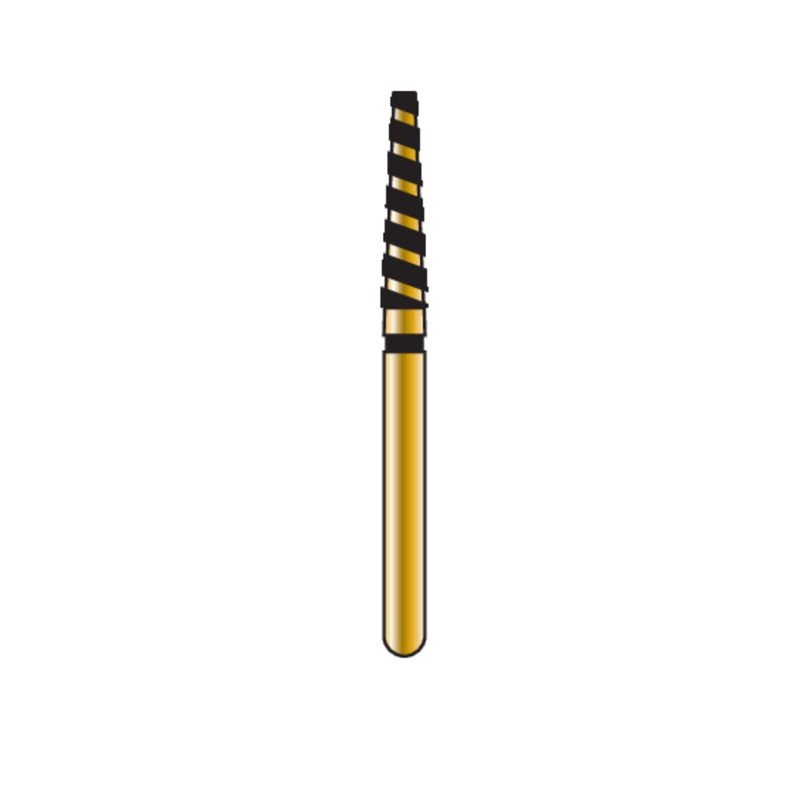 Alpen Diamond TurboCut FG 848-016 Supercoarse Grit Flat End Taper Bur, 5/Pk thumbnail 2
