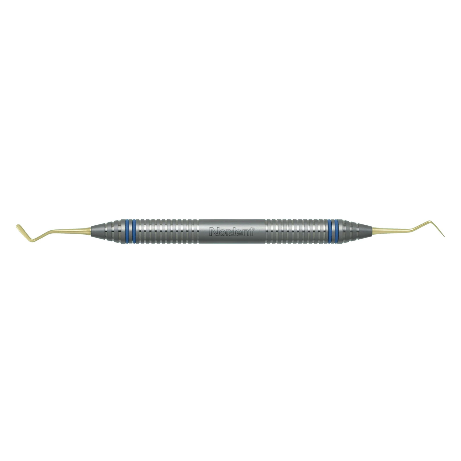 Nordent Composite Placement Instrument, #40T, Double Paddle, Titanium Nitride Coated, DuraLite ColorRings Handle, Stainless Steel, Double End - Composite Placement Instrument – # 40T, Double Paddle, Titanium Nitride Coated, DuraLite® ColorRings™ Handle, Stainless Steel, Double End - Composite Placement Instrument – # 40T, Double Paddle, Titanium Nitride Coated, DuraLite® ColorRings™ Handle, Stainless Steel, Double End - Image 1