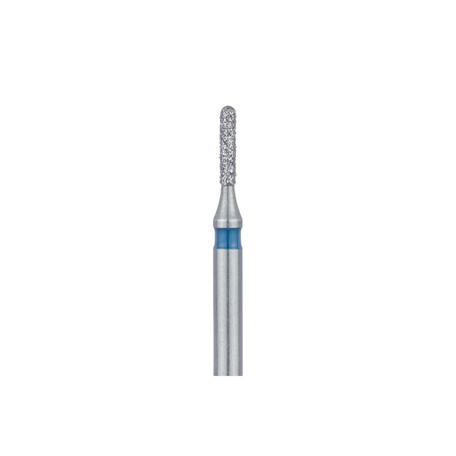 Meisinger 838-009-FG Diamond Bur, FG, Medium Grit, Blue Ring, Round End Cylinder, 0.9 mm Head Diameter, 4.0 mm Head Length, 5/Pkg thumbnail 3
