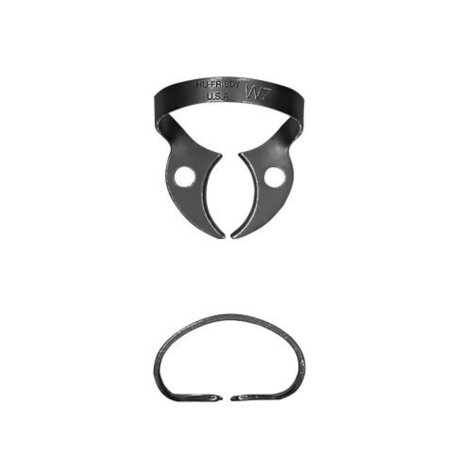 Hu-Friedy Black Line Rubber Dam Clamp #W7, Wingless Lower Molar, RDCMW7X thumbnail 2