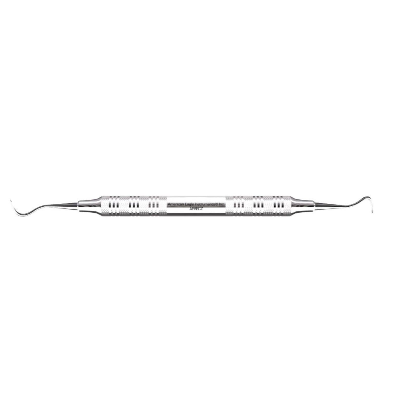 American Eagle Eagle Claw Double-Ended Sickle Scaler, 3/8" Stainless Steel EagleLite Handle, EC, AESECZ - Sickle Scalers – Eagle Claw™, Stainless Steel, Double End - EagleLite Stainless Steel Handle - Image 1