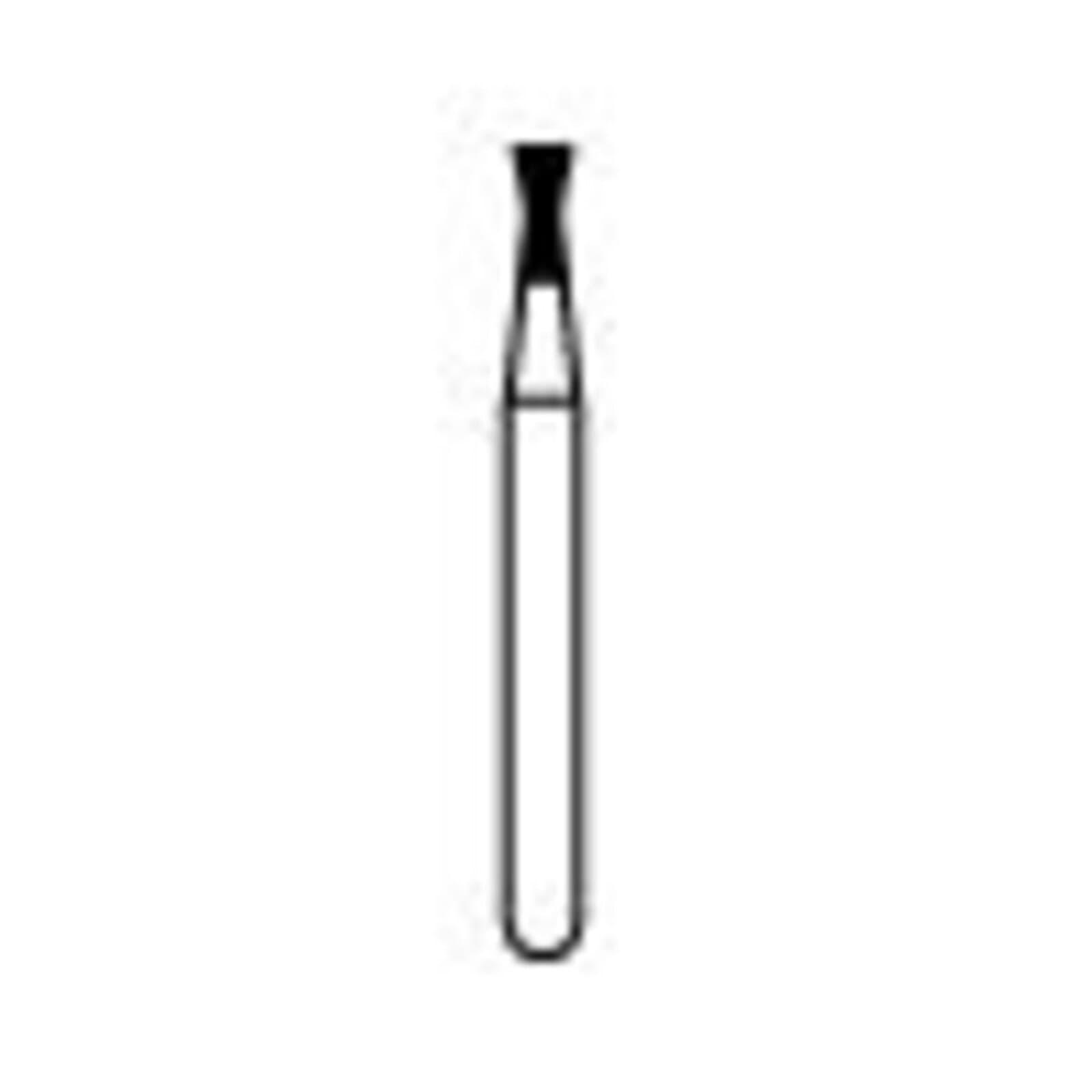 NTI FG Diamond Bur, Inverted Cone with Collar, Medium Grit, #806-012 (M806-012), 1.2 mm Diameter, 3.0 mm Length, 5/Pkg thumbnail 2