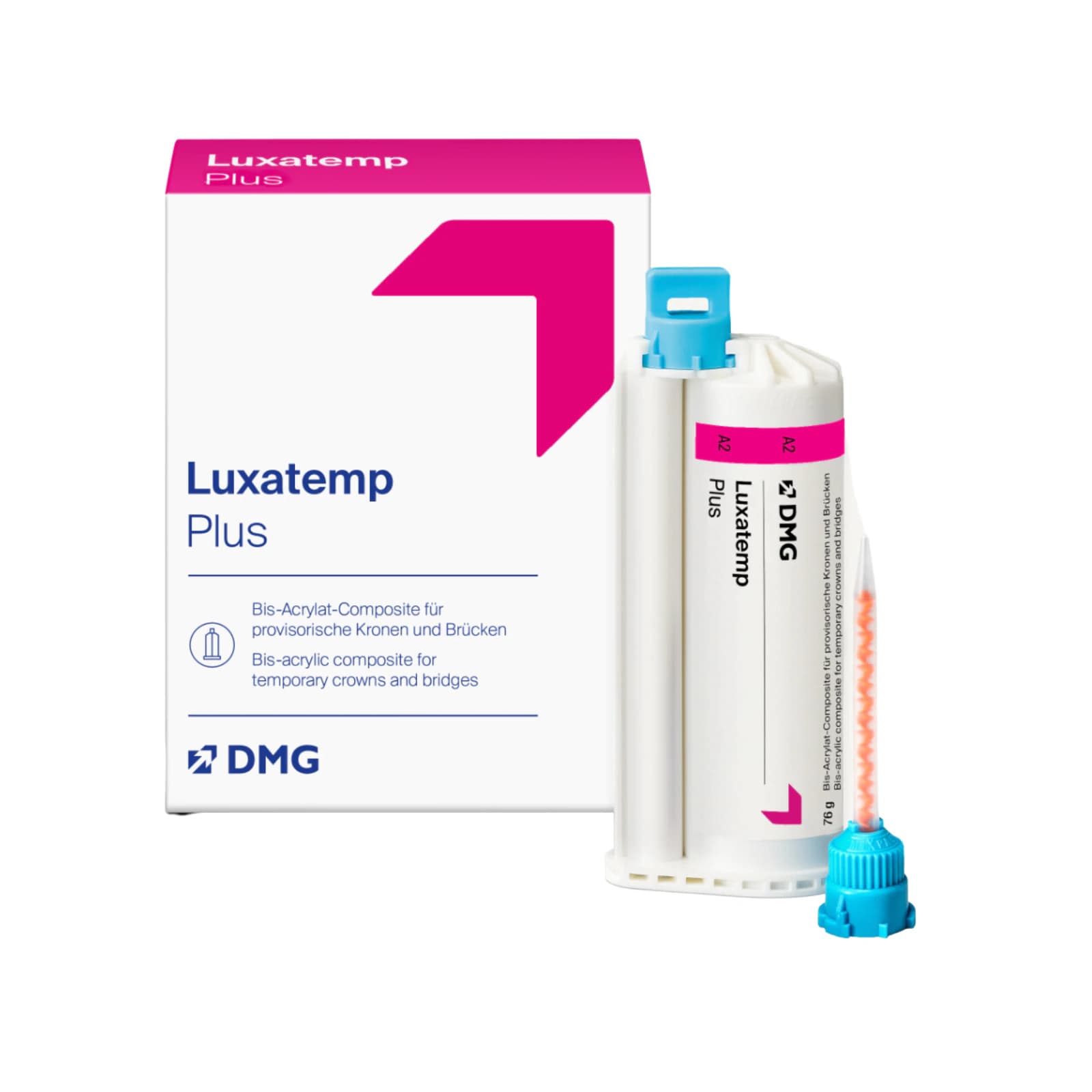 Luxatemp Automix Plus Temporary Crown & Bridge Material, Refill Kit, Shade A2, 76 g Cartridge with 15 Automix Tips, 110402 thumbnail 11