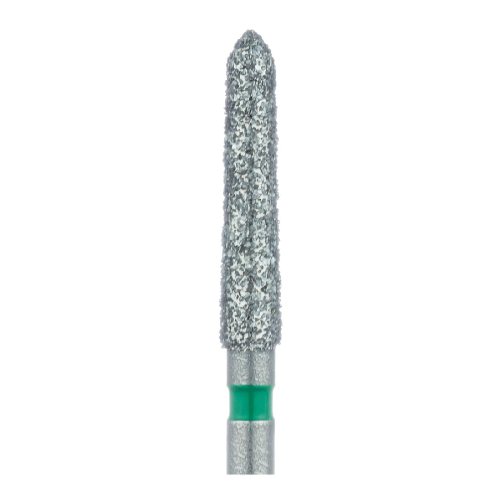 Meisinger 879G-021-FG Coarse Diamond Bur, Friction Grip, 2.1 mm Head Diameter, 10.0 mm Head Length, Green Ring, 5/Pkg thumbnail 3