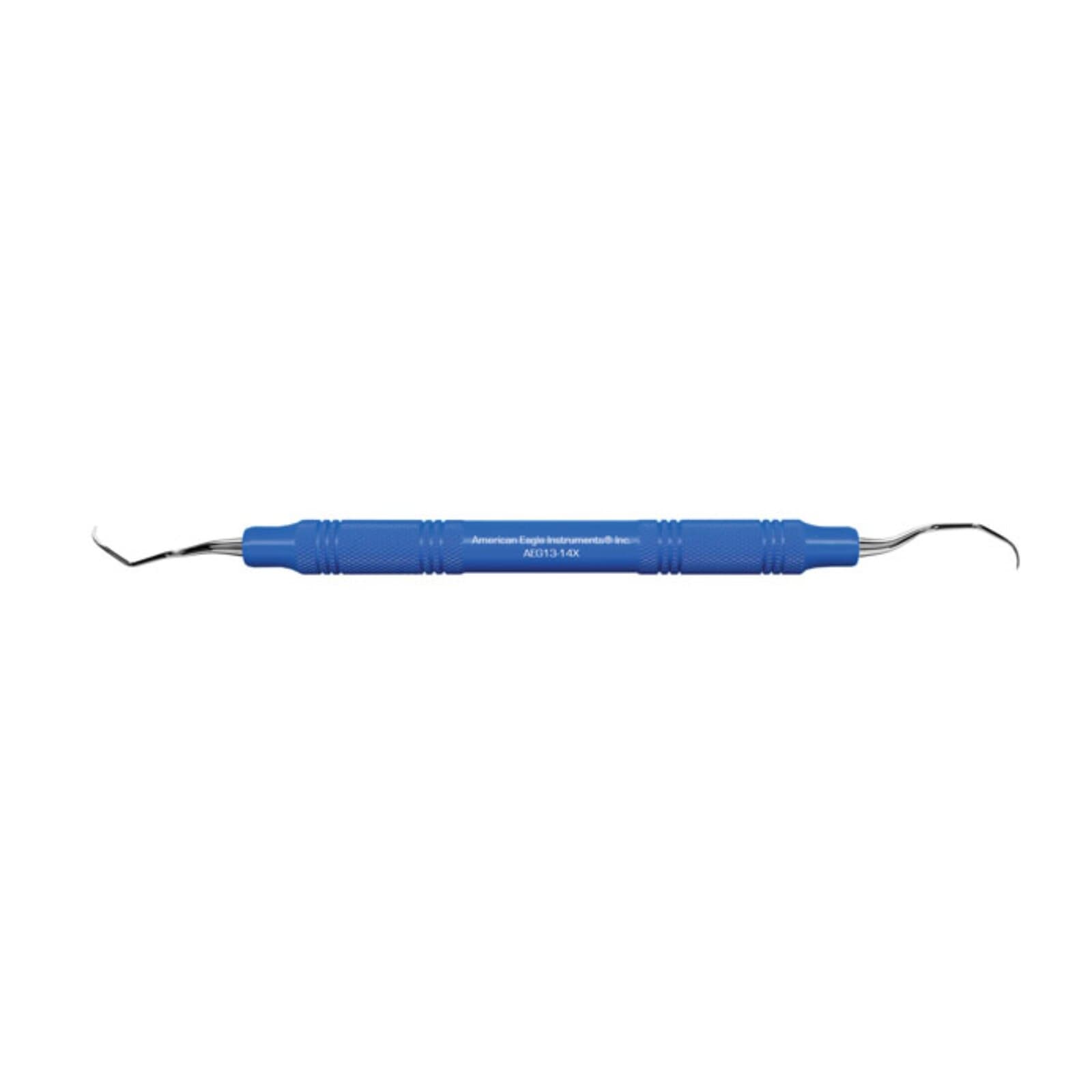 Gracey Curette #13-14, Posterior Distal, Standard, Double End, EagleLite Resin Handle, 3/8", Blue, AEG13-14X thumbnail 3