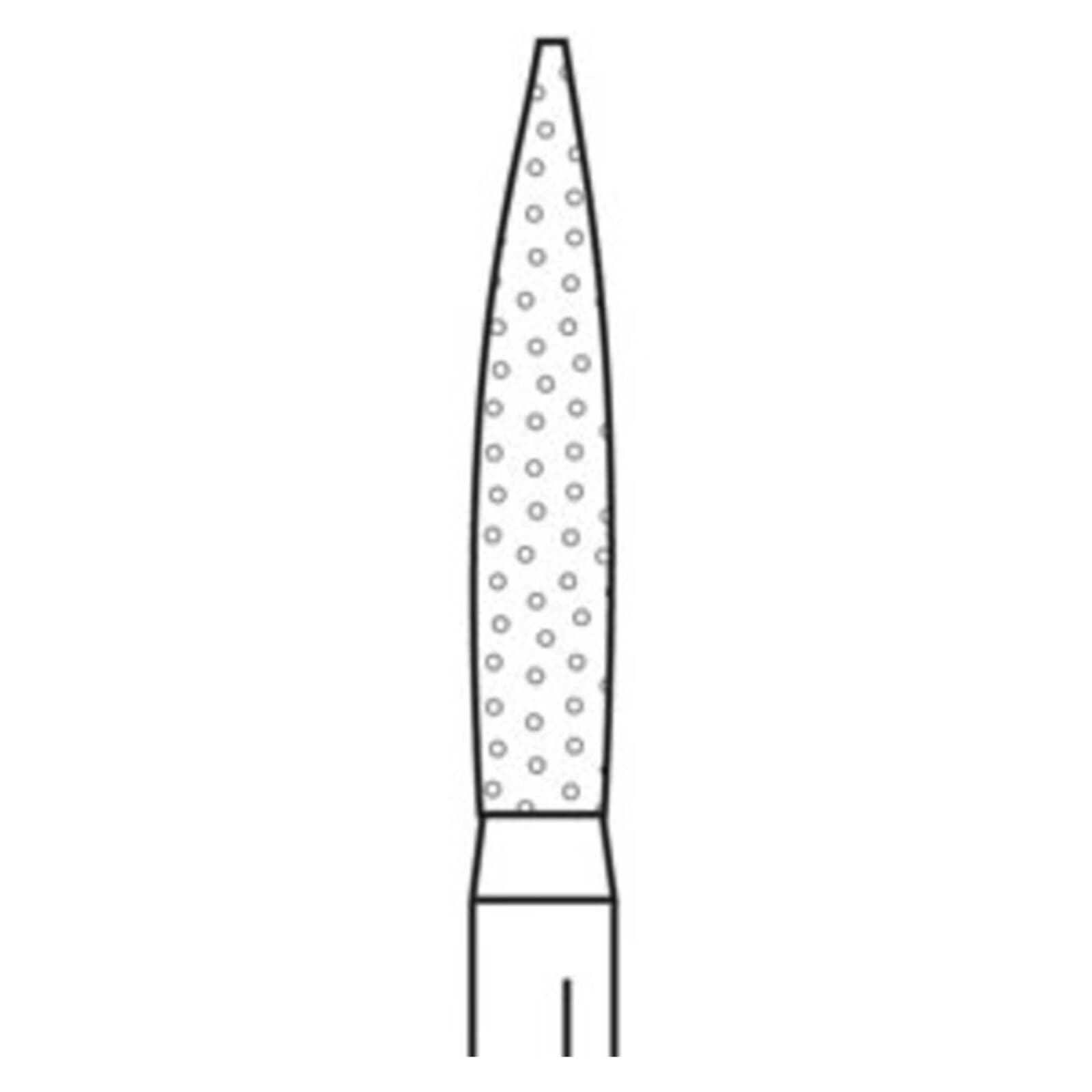 Two Striper Diamond Burs, FG, Flame, 260.10, 1.4 mm, Very Fine, Yellow, 5/Pk, 2015185 thumbnail 7