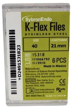 Kerr K-Flex Files, Stainless Steel, Size #40, 21 mm, Black, 6/Pkg, 15318 thumbnail 9