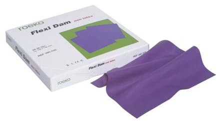 Hygenic Flexi Dam Non-Latex Dental Dam, 6" x 6", Medium Gauge, Green, 30/Box, H09946 thumbnail 7