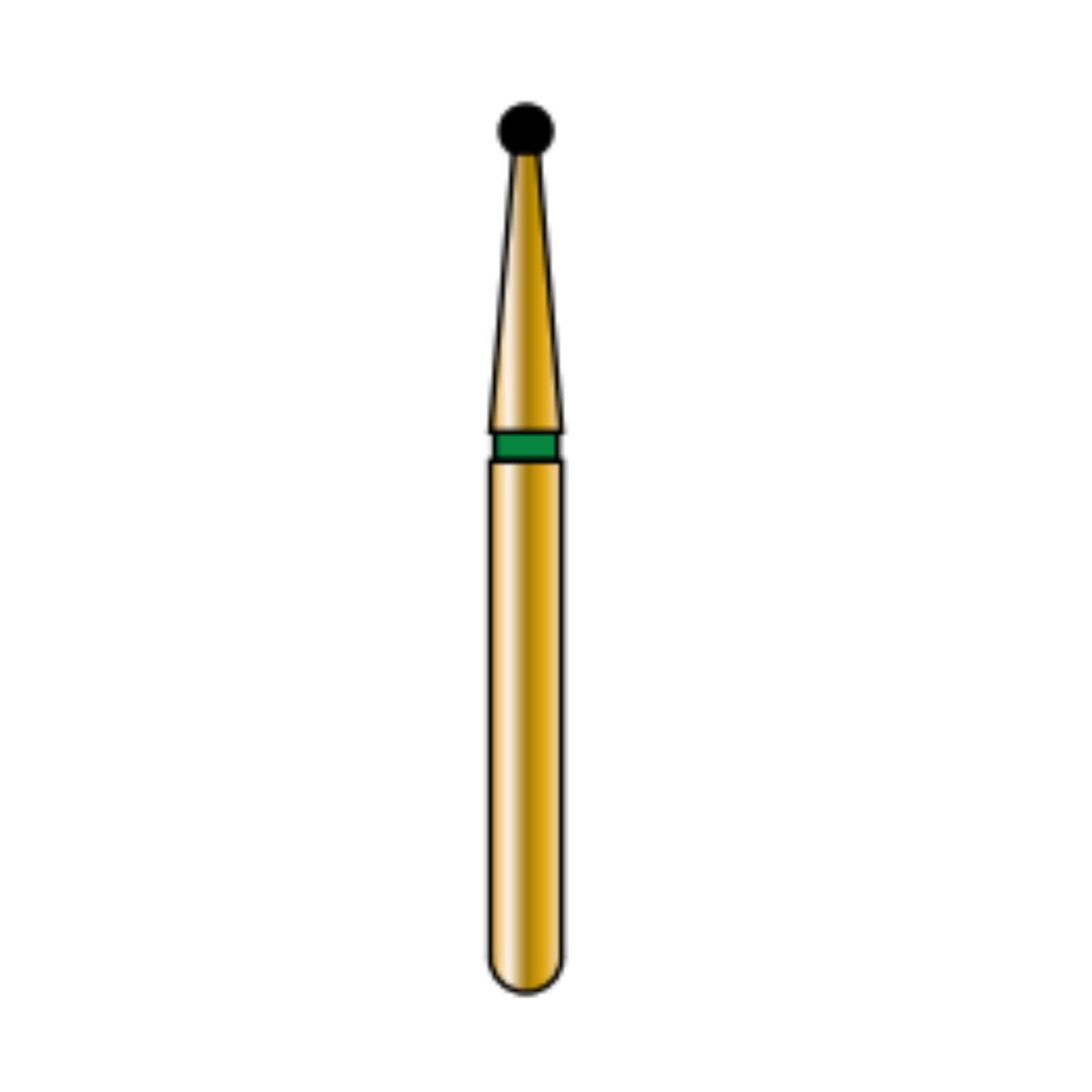 Alpen Multi-Use Diamond Bur, FG, Round #801, 1.2 mm, Coarse, Green, 5/Pk, R801C012FG thumbnail 2