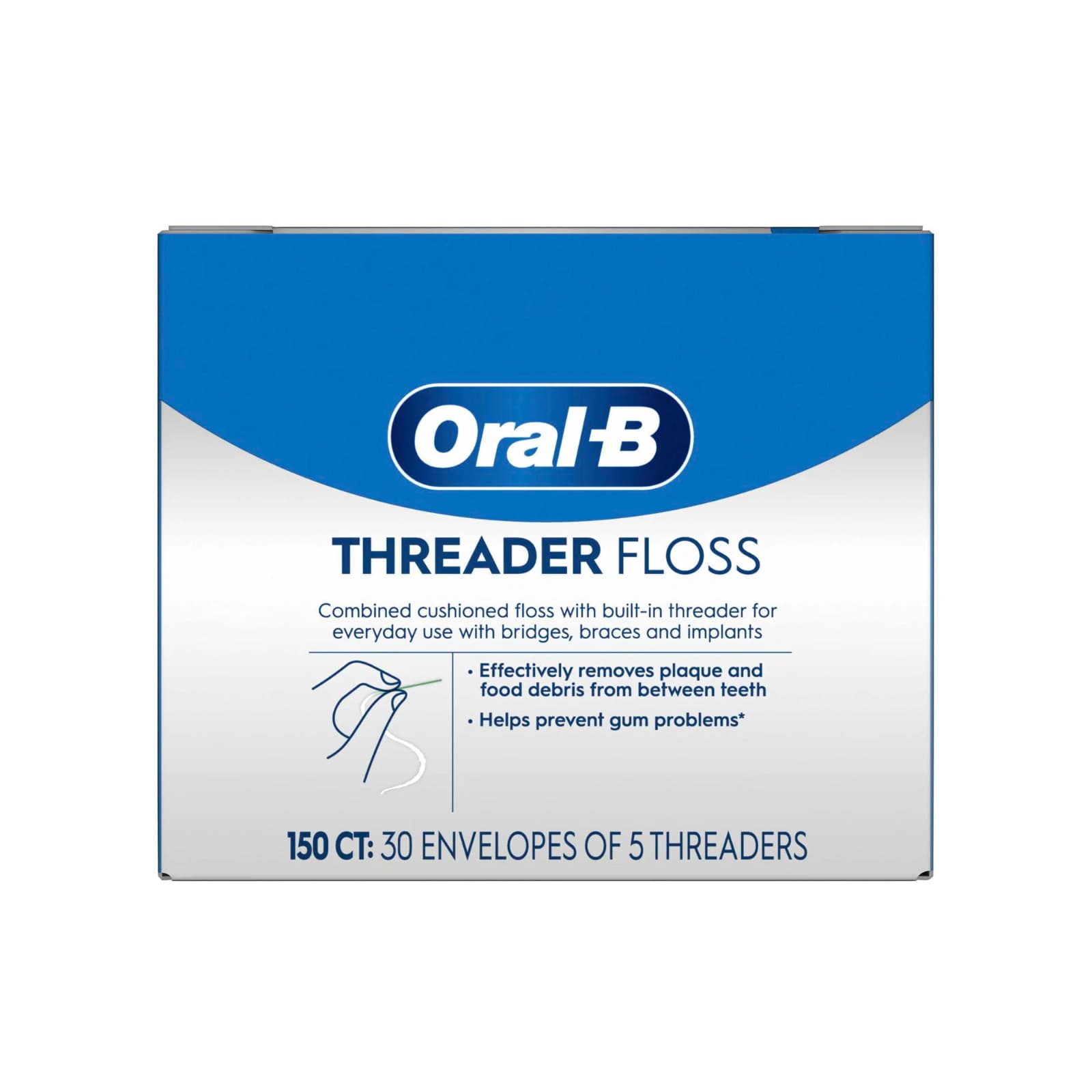 Oral-B Glide Pro-Health Threader Floss, 150/Box (30 Envelopes of 5), 80775811 thumbnail 9