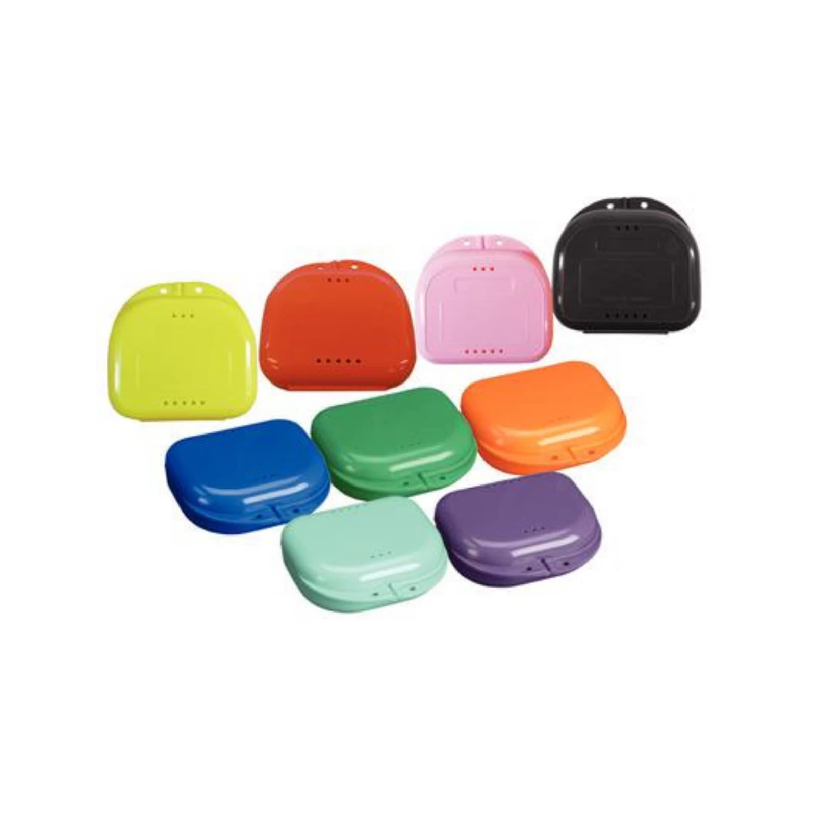 Plasdent Chroma Retainer Box, Vented Hard Plastic, Assorted Colors, 3-1/8"W x 3"L x 1"H, 12/Pk, CR2000-A thumbnail 7