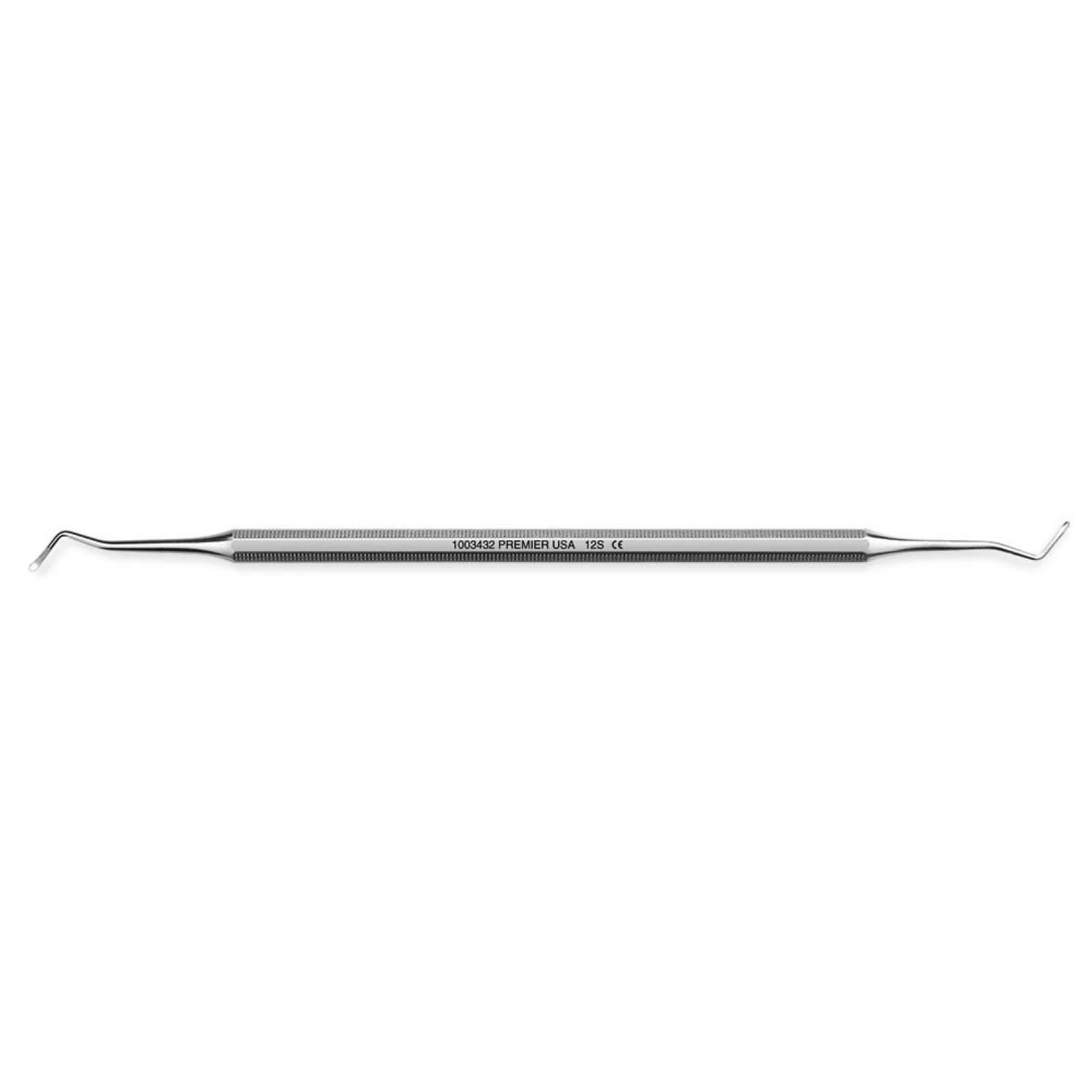 Premier #12S Double-Ended Excavator with Octagonal Handle, 1.1 mm Tip, 1003432 - Excavator DE 12S - Image 1