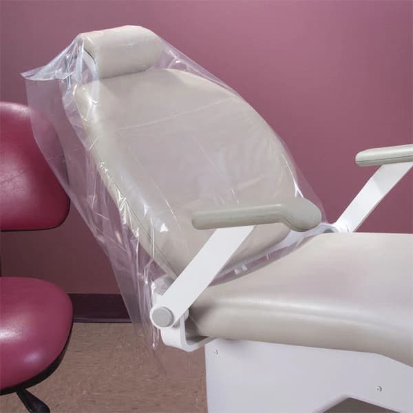 Plasdent Wide Half Chair Cover, Clear Plastic, 32" x 32", 200/Box, PS3825 thumbnail 9