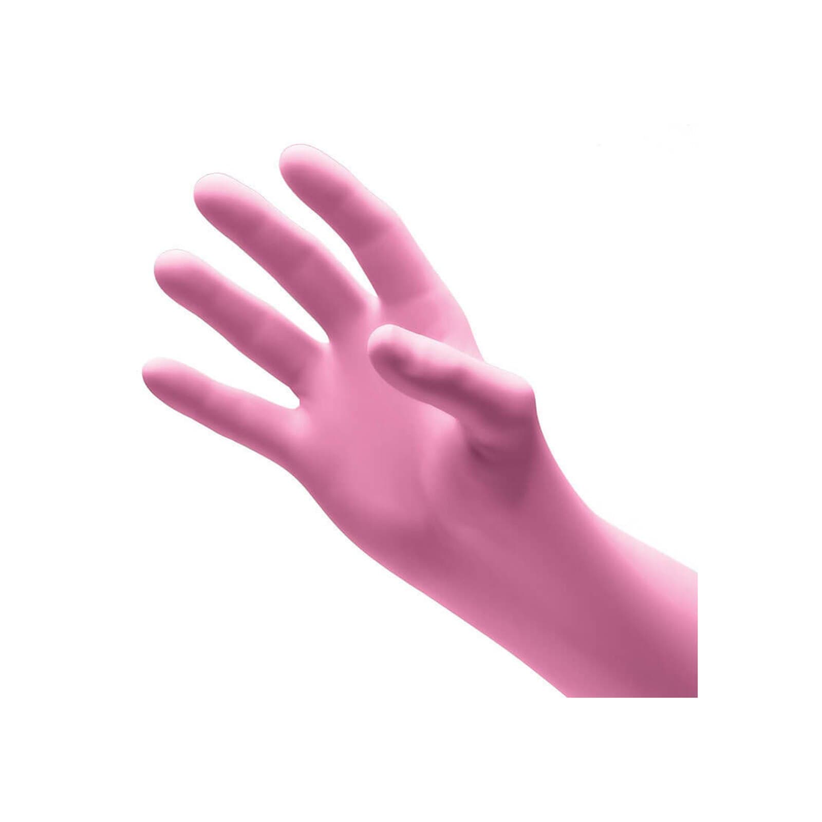Pulse CR Polychloroprene Exam Gloves, Powder-Free, Non-Sterile, Textured, Pink, X-Small, 200/Bx, 193052 thumbnail 2