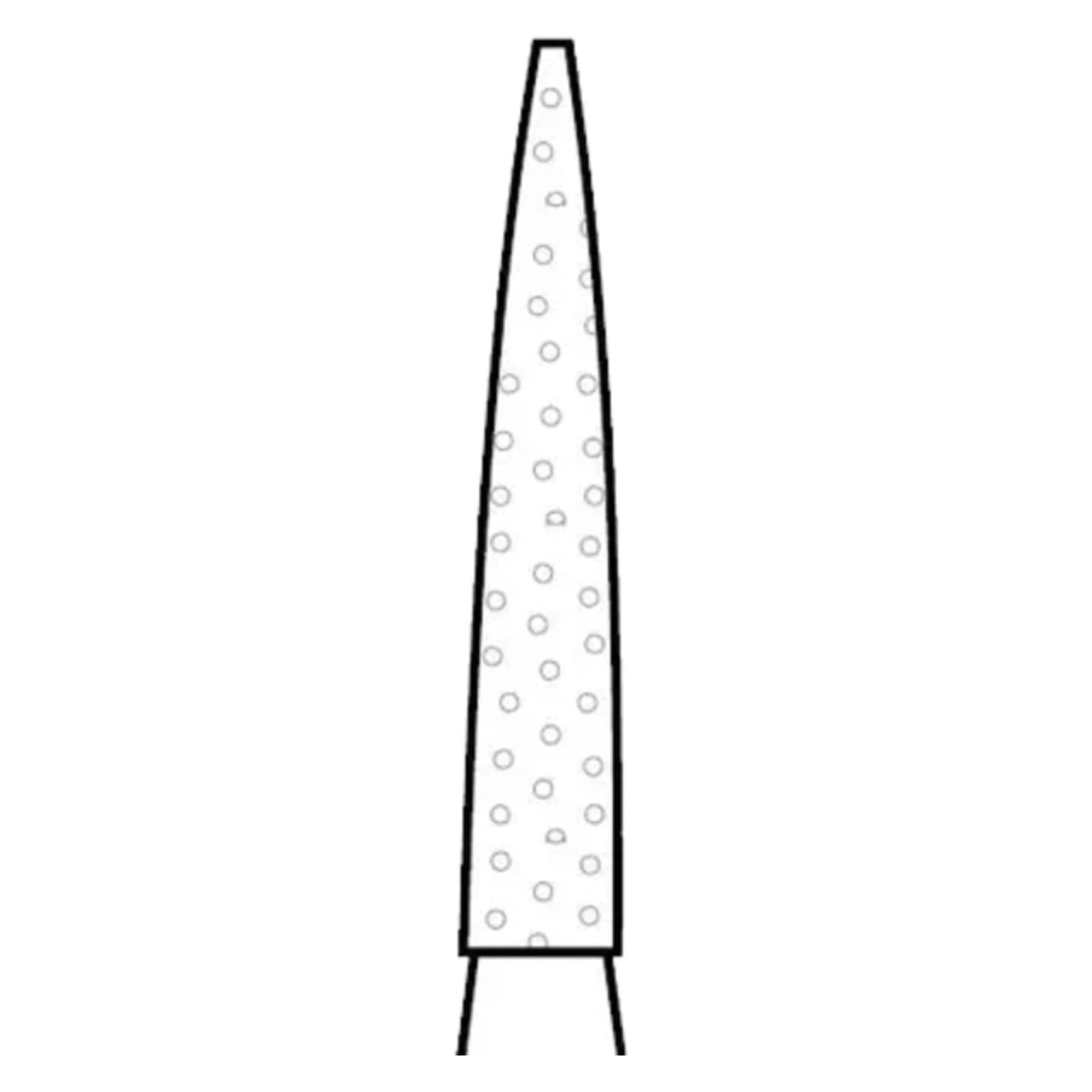Two Striper Diamond Burs, FG, Flame, 263.8C, 1.6 mm Major Diameter, Coarse, Green, 5/Pk, 2015127 thumbnail 3