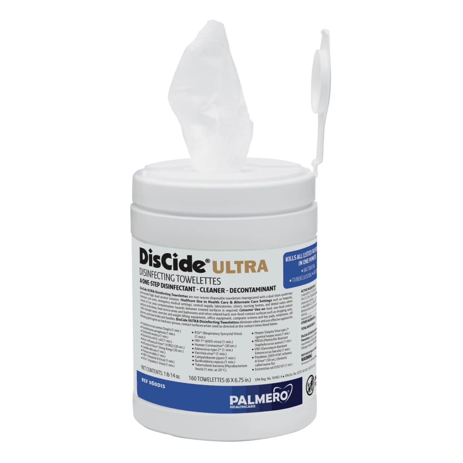 DisCide® ULTRA Disinfecting Towelettes, 6" x 6.75", 160/Canister, 60DIS thumbnail 5