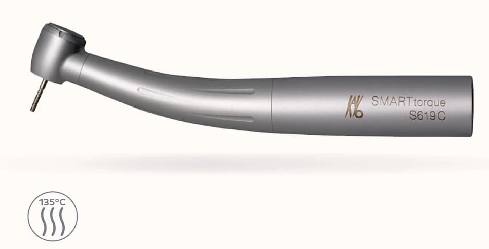 KaVo SMARTtorque S619 C High-Speed Air Handpiece, Contra Angle, Push Button Autochuck, Standard Head, Non-Optic, 4-Port Spray, MULTIflex, 1.008.1642 thumbnail 2