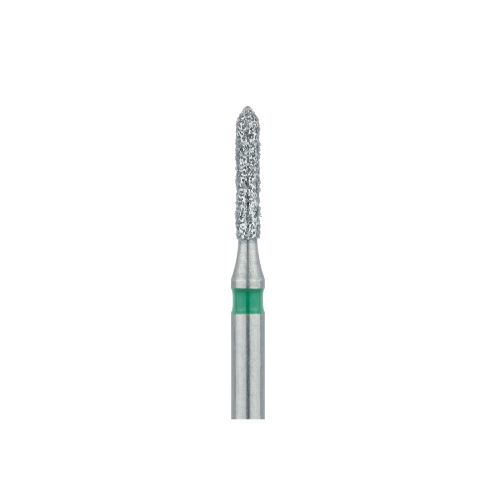 Meisinger 840G-012-FG Coarse Diamond Bur, Round Edge Cylinder, 1.2 mm Head Diameter, 4.0 mm Head Length, Friction Grip, Green Ring, 5/Pack thumbnail 3