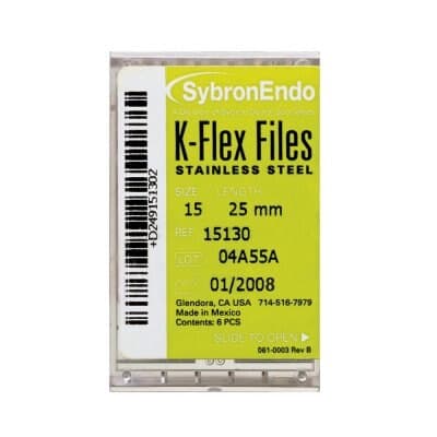 Kerr K-Flex Stainless Steel Hand Files, 30mm, #06, Pink, 6/Pack, 60193 thumbnail 13