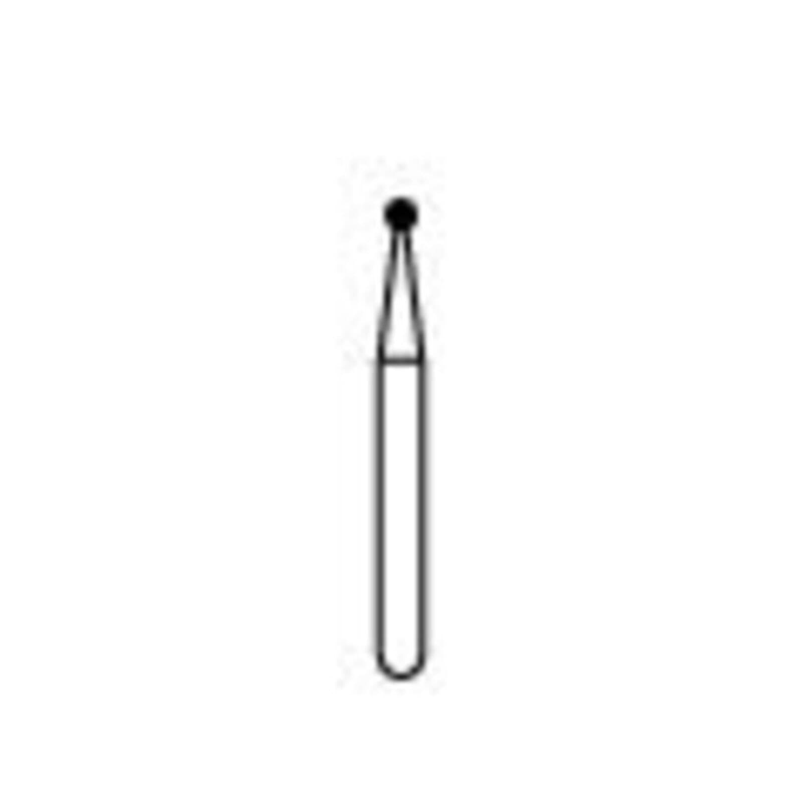NTI Diamond Bur, FG, Round, #801, 1.0 mm, Medium Grit, Gray Ring, 5/Pk, M801-010 thumbnail 3