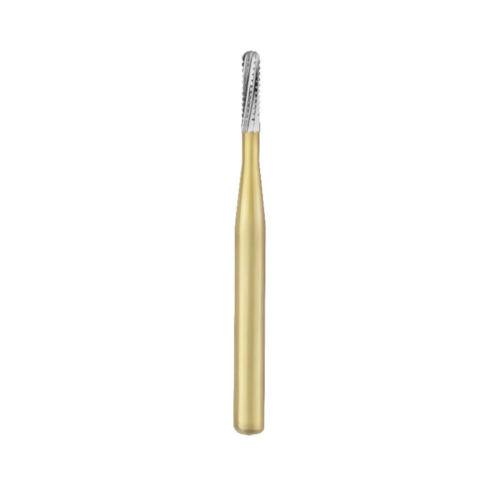 Great White Gold Series Carbide Burs, FG, Straight Cross Cut Fissure, #GW1557, 100/Pk, 13092 thumbnail 3