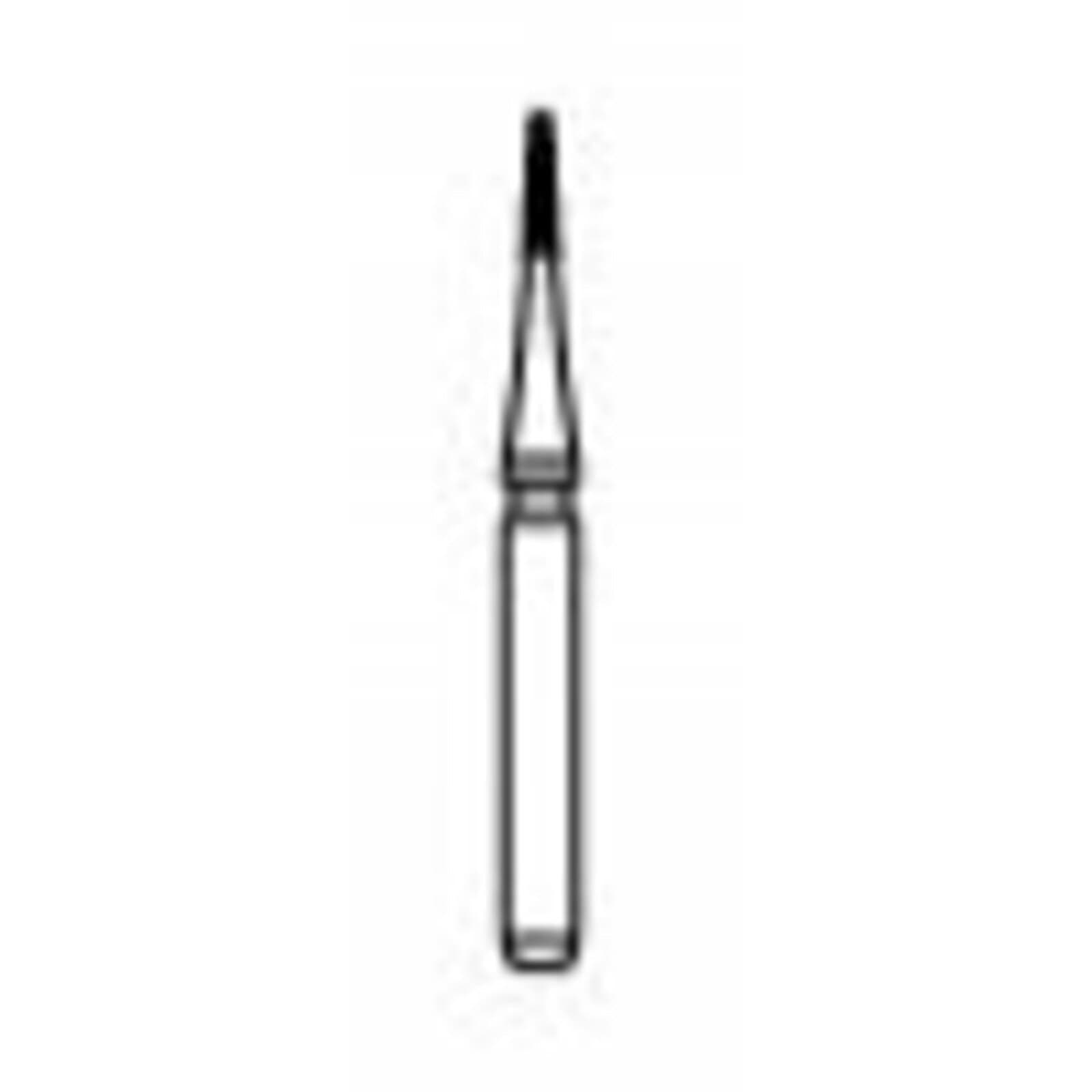 NTI Trimming & Finishing Carbide Bur, 12-Flute, FG, OA-3 Bullet, Red, 0.7 mm, 5/Pkg, H247-007 thumbnail 2