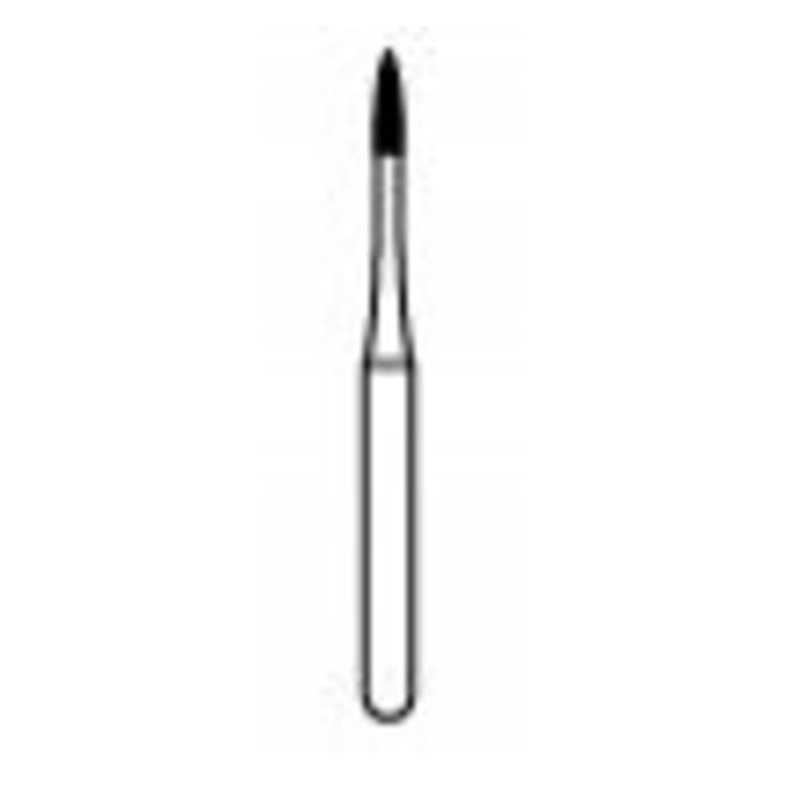 NTI FG Diamond Bur, Coarse, Flame, #889-009 / C889-009, 0.9 mm Diameter, 3.5 mm Length, 5/Pkg thumbnail 2