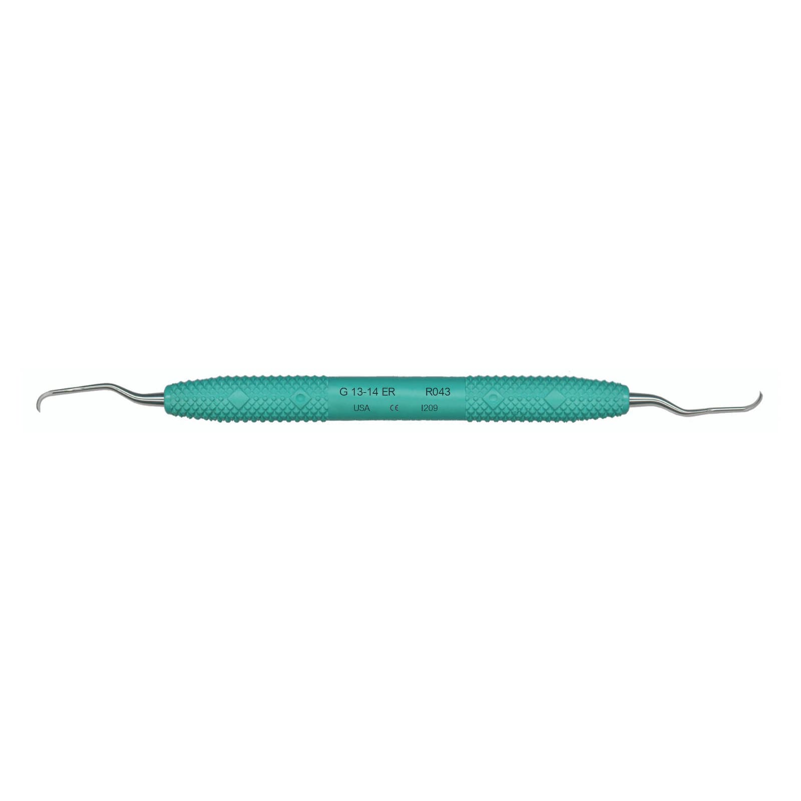 PDT Amazing Gracey 13-14 Extended Reach Curette, Double End, Green Resin Handle, R043 thumbnail 2