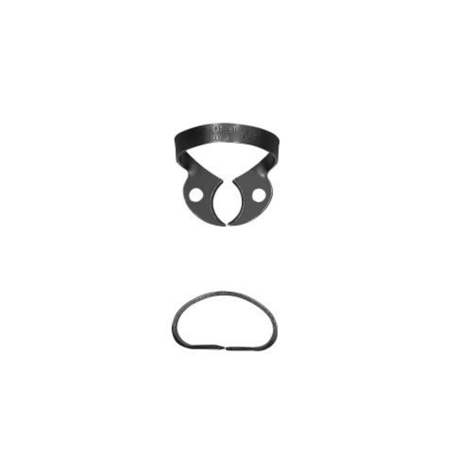 Hu-Friedy Rubber Dam Clamp #W3, Black Line, Wingless, Small Lower Molars, RDCMW3X thumbnail 2