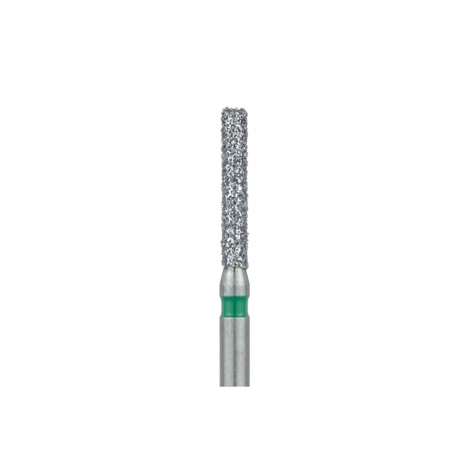 Meisinger 837LG-014-FG Diamond Bur, Coarse (Green), Long Flat End Cylinder, 1.4 mm Head Diameter, 8.0 mm Head Length, Friction Grip, 5/Pack thumbnail 3