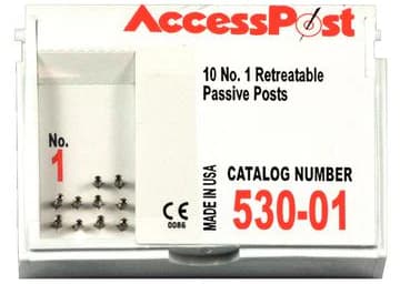 AccessPost Stainless Steel Passive Post Refill, Size 1 (Red), 1.1 mm, 10/Pk, 530-01 thumbnail 6