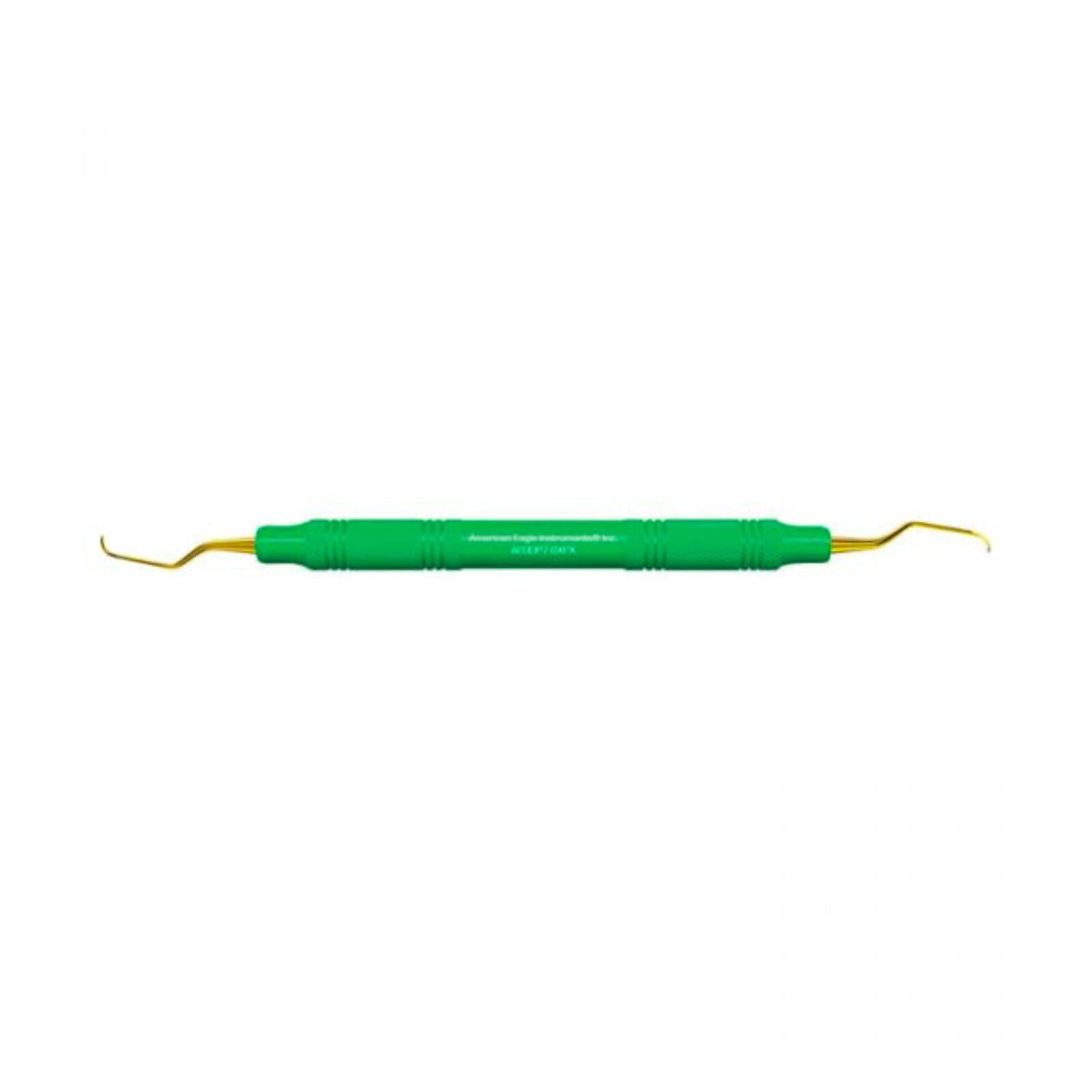 American Eagle Gracey +3 Deep Pocket 7-8 XP Curette, 3/8" Green Resin Handle, Single Instrument, AEGDP7-8XPX thumbnail 2