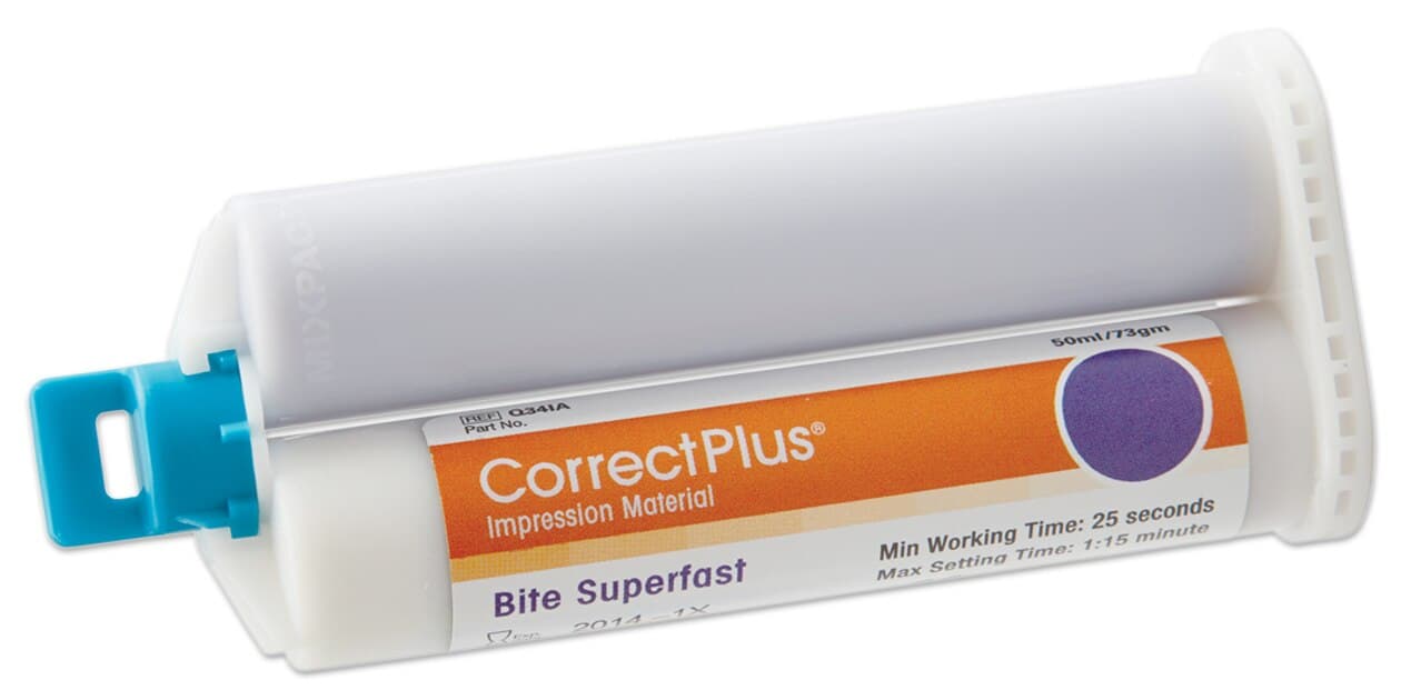 Correct Plus Bite Superfast Hydrophilic Vinyl Polysiloxane Impression Material, 50 ml Cartridges, Purple, 4/Pack, Q34IA thumbnail 3