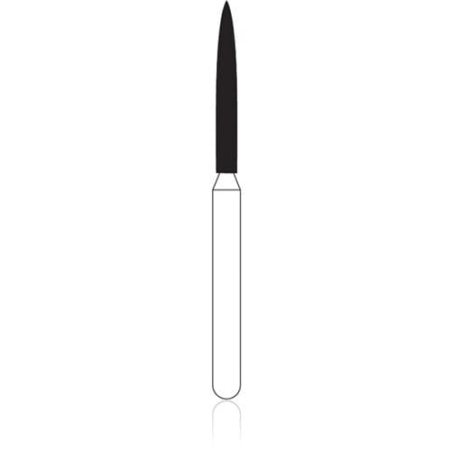 NTI HP Diamond Bur, Flame, Medium Grit, #863-012, 1.2 mm Diameter, 10.0 mm Length, Friction Grip, M863-012HP thumbnail 2