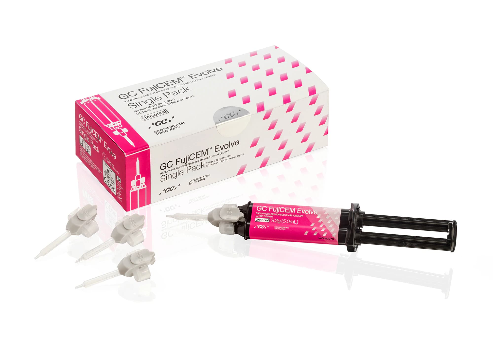 GC FujiCEM Evolve Resin-Reinforced Glass Ionomer Luting Cement, Automix Single Pack, 9.2 g Syringe + 15 Mixing Tips, 012948 thumbnail 15
