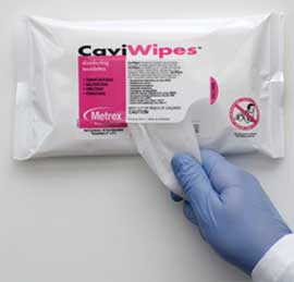 CaviWipes Disinfectant Towelettes, Flat Pack, 7" x 9", 45 Wipes/Pack, Metrex thumbnail 4