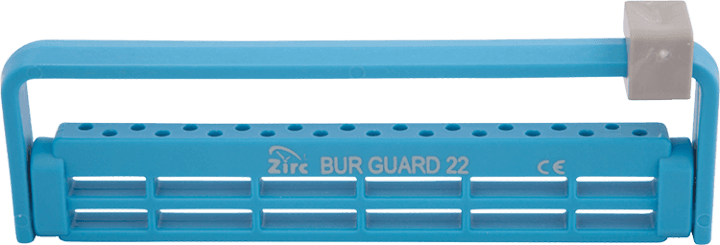 Zirc Steri-Bur Guard 22-Hole Bur Guard, Neon Blue, Fits FG/RA/HP Burs, Autoclavable, 50Z410-N thumbnail 2