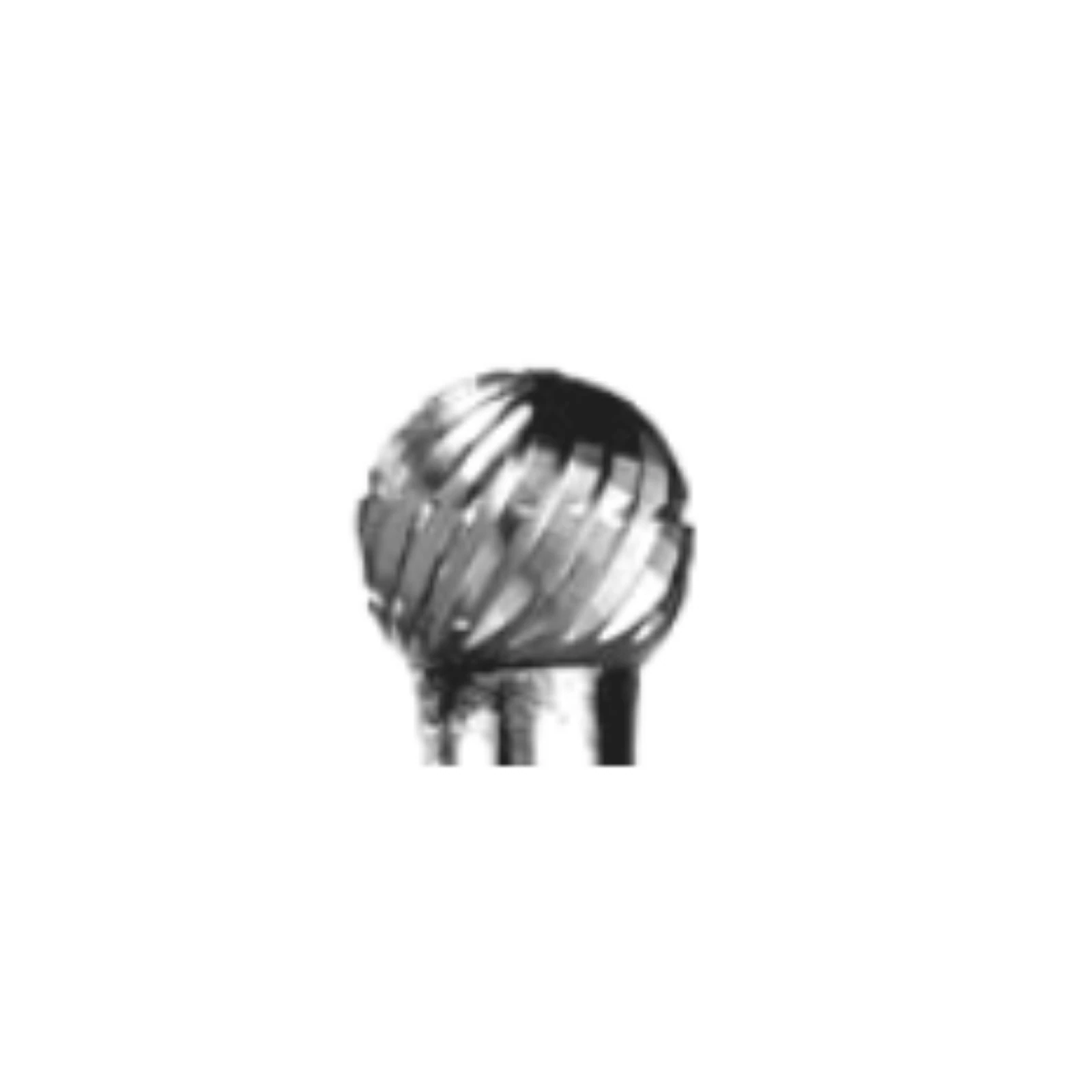 Buffalo Dental Tungsten Carbide Lab Bur, G3/8 Ball Shape, Dual Cut, Regular, 1/4" Shank, 19160 - Carbide Lab Burs G3/8" Ball Dual Cut Regular - Image 1