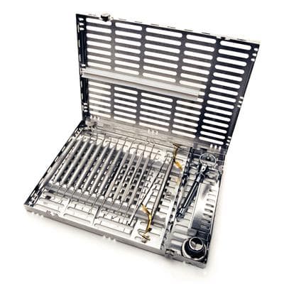 Hu-Friedy IMS Signature Series Large Instrument Cassette, 16-Instrument with Accessory Area, White, 8" x 11" x 1.25", IM4162 - IMS® Signature Series® Large Cassettes – 16 Instrument Capacity, 8" x 1.25" x 11" - White - Image 1