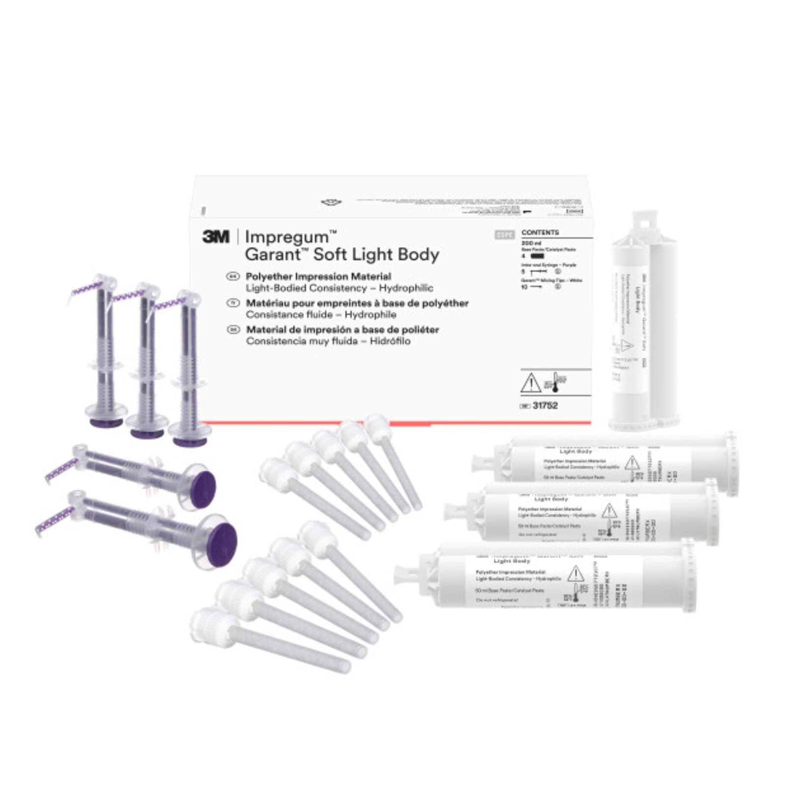 3M Impregum Garant Soft Light Body Polyether Impression Material Refill, 4 x 50 mL Cartridges, 31752 thumbnail 3